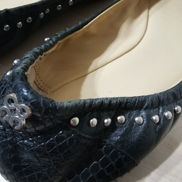 Coach Delia Studded Leather Ballet Flats - Picture 14 of 16